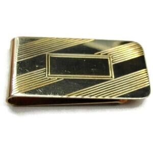 Detailed Engraveable Golden Holder Wallet Credit Card ID Used Money Clip